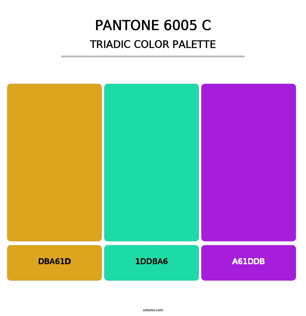 PANTONE 6005 C - Triadic Color Palette