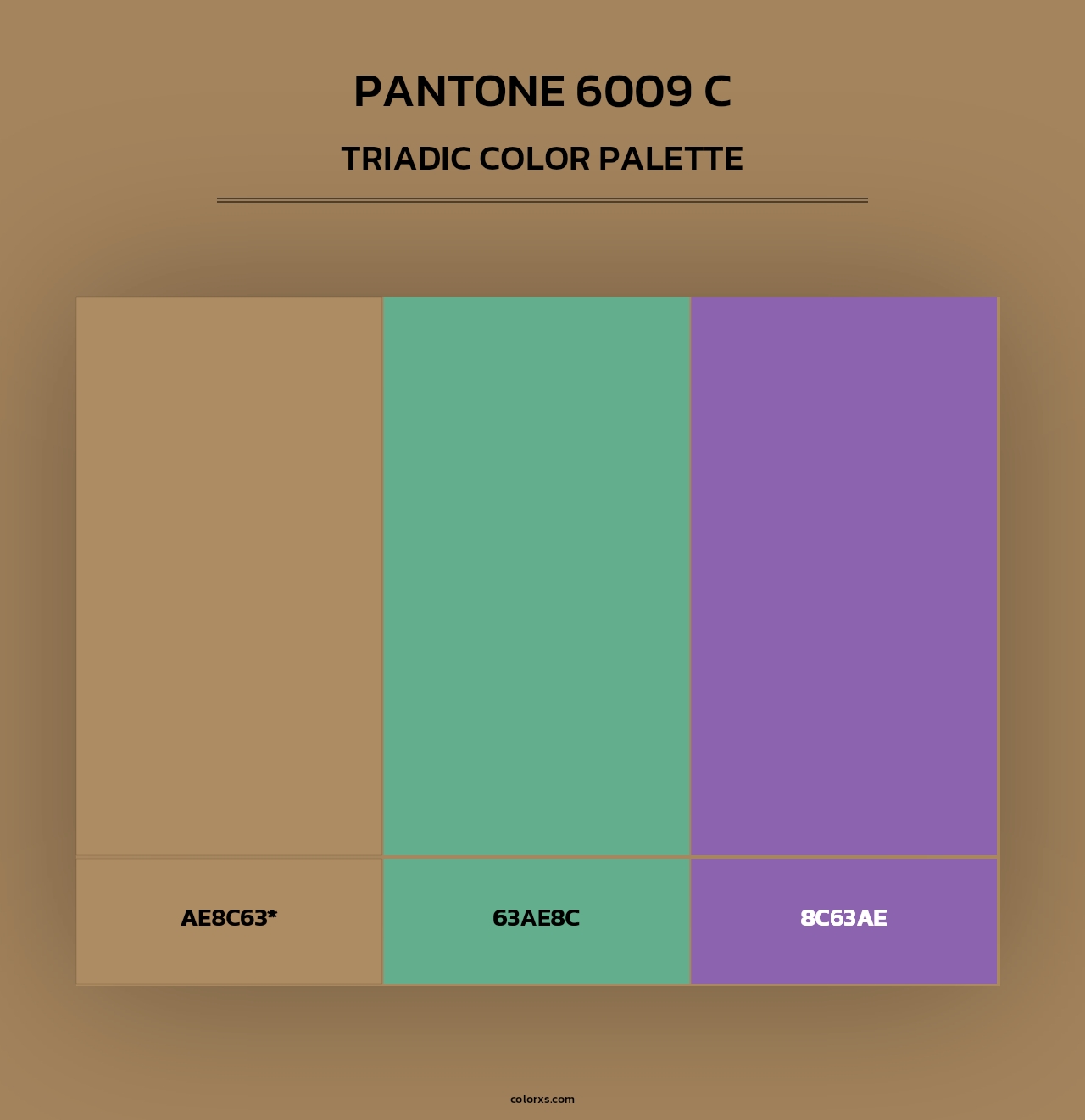 PANTONE 6009 C - Triadic Color Palette