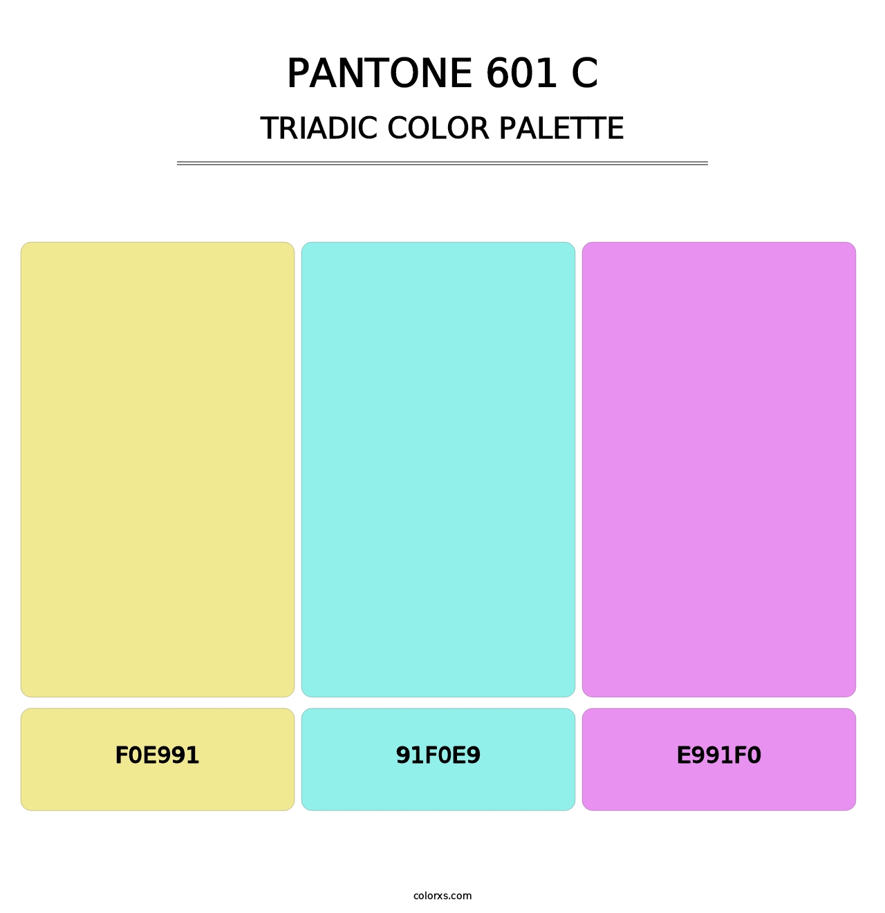 PANTONE 601 C - Triadic Color Palette