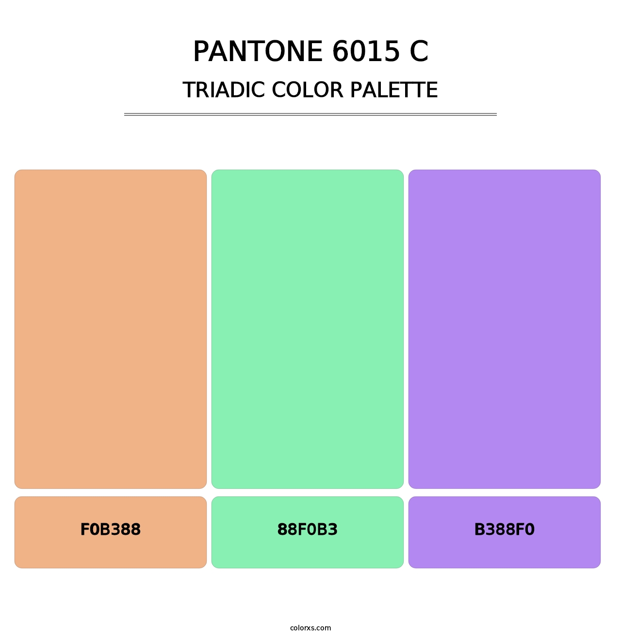 PANTONE 6015 C - Triadic Color Palette