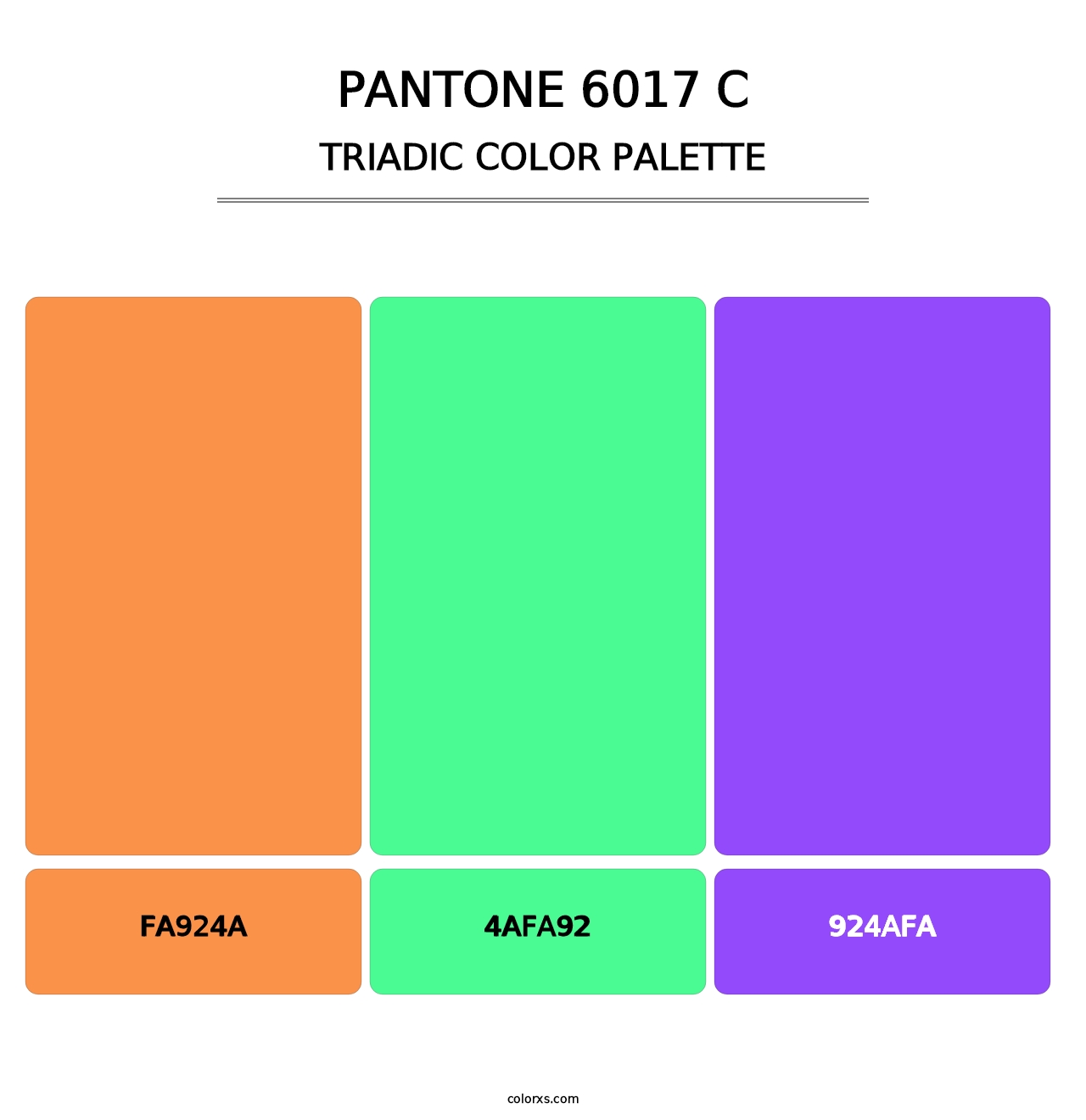 PANTONE 6017 C - Triadic Color Palette