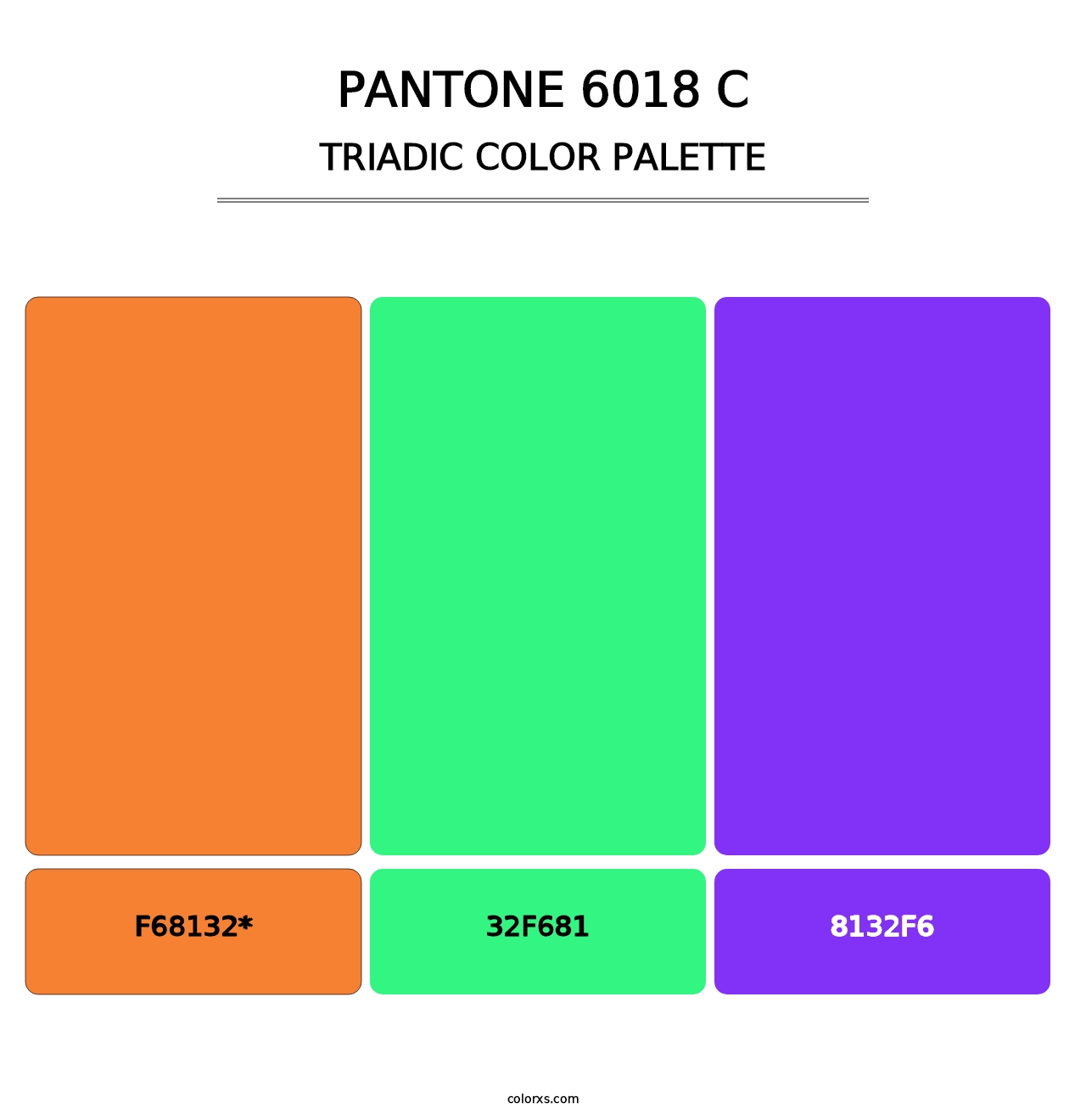 PANTONE 6018 C - Triadic Color Palette