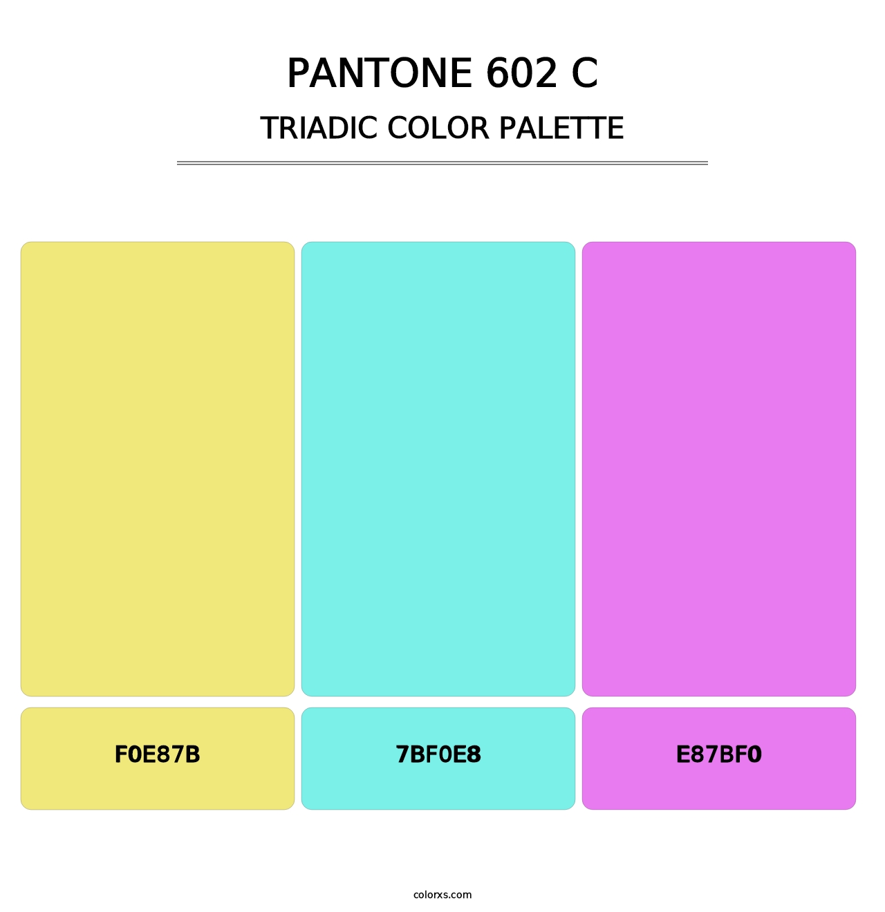 PANTONE 602 C - Triadic Color Palette
