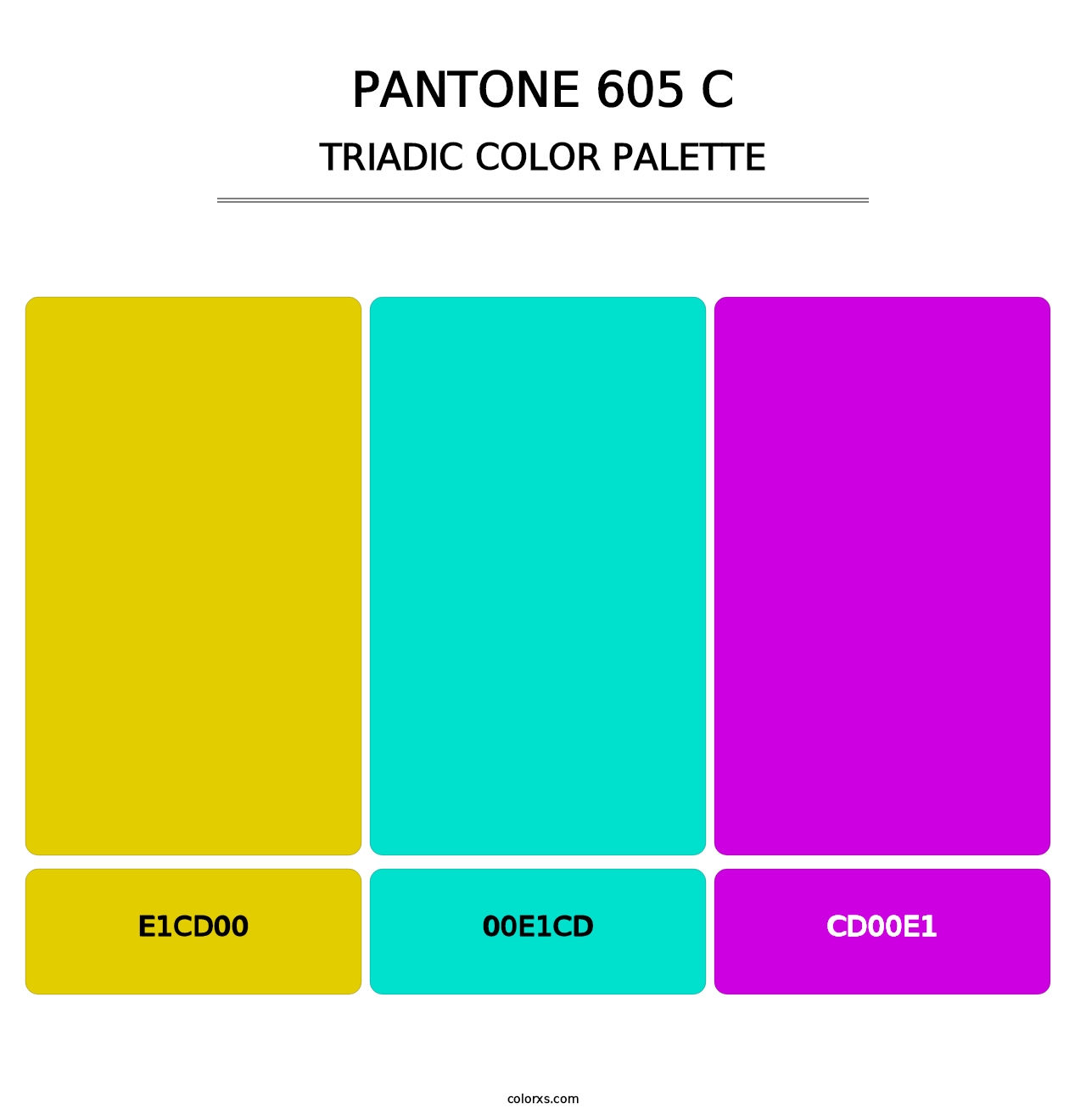 PANTONE 605 C - Triadic Color Palette