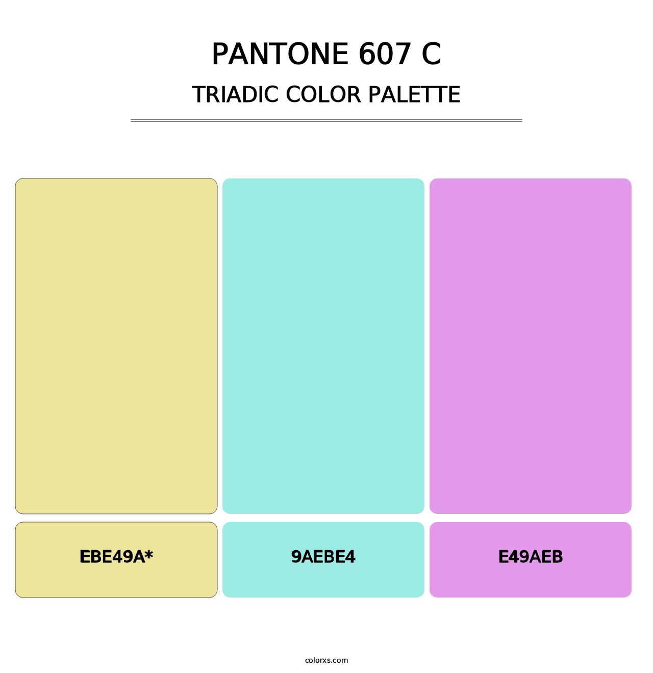 PANTONE 607 C - Triadic Color Palette