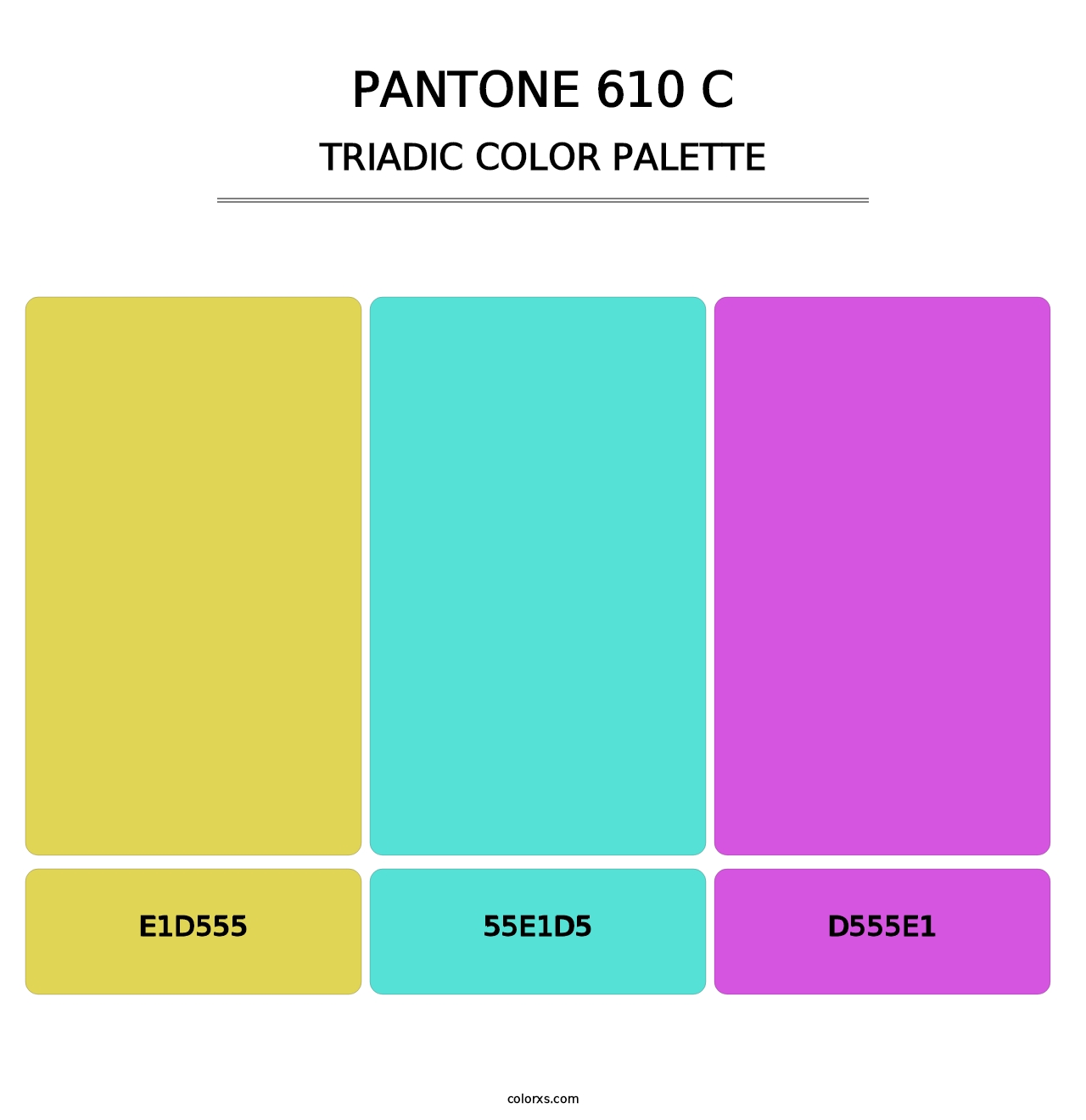 PANTONE 610 C - Triadic Color Palette