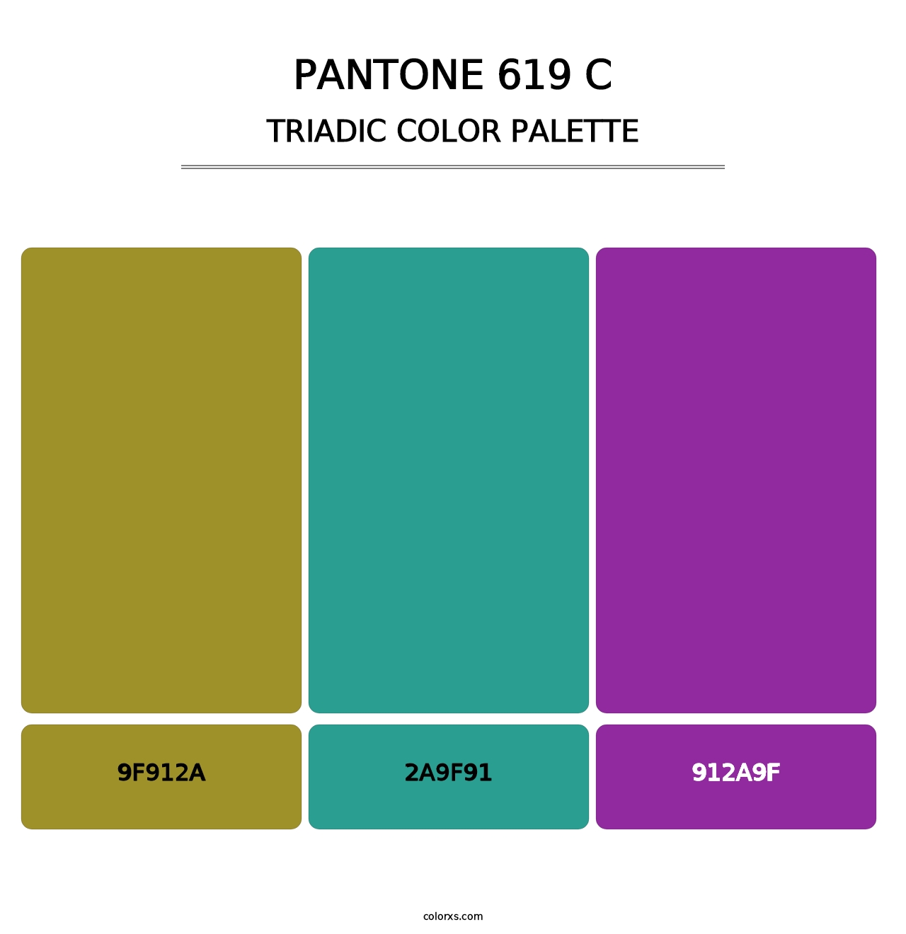 PANTONE 619 C - Triadic Color Palette