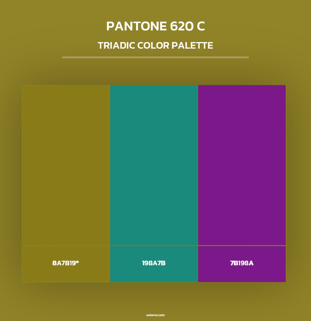 PANTONE 620 C - Triadic Color Palette