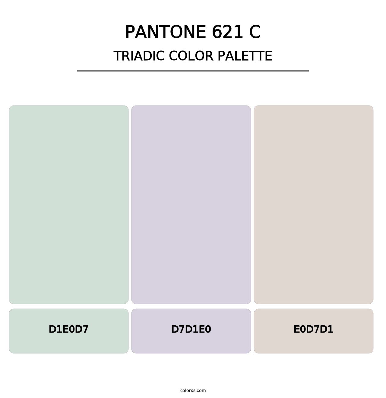 PANTONE 621 C - Triadic Color Palette
