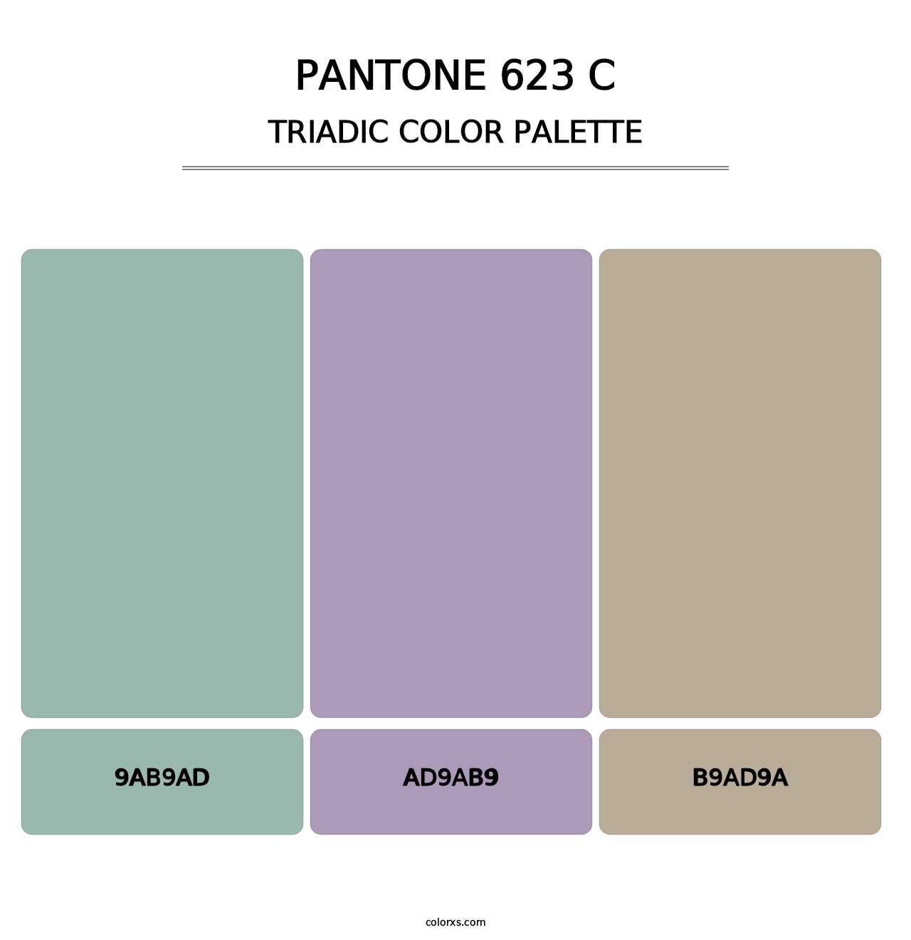 PANTONE 623 C - Triadic Color Palette