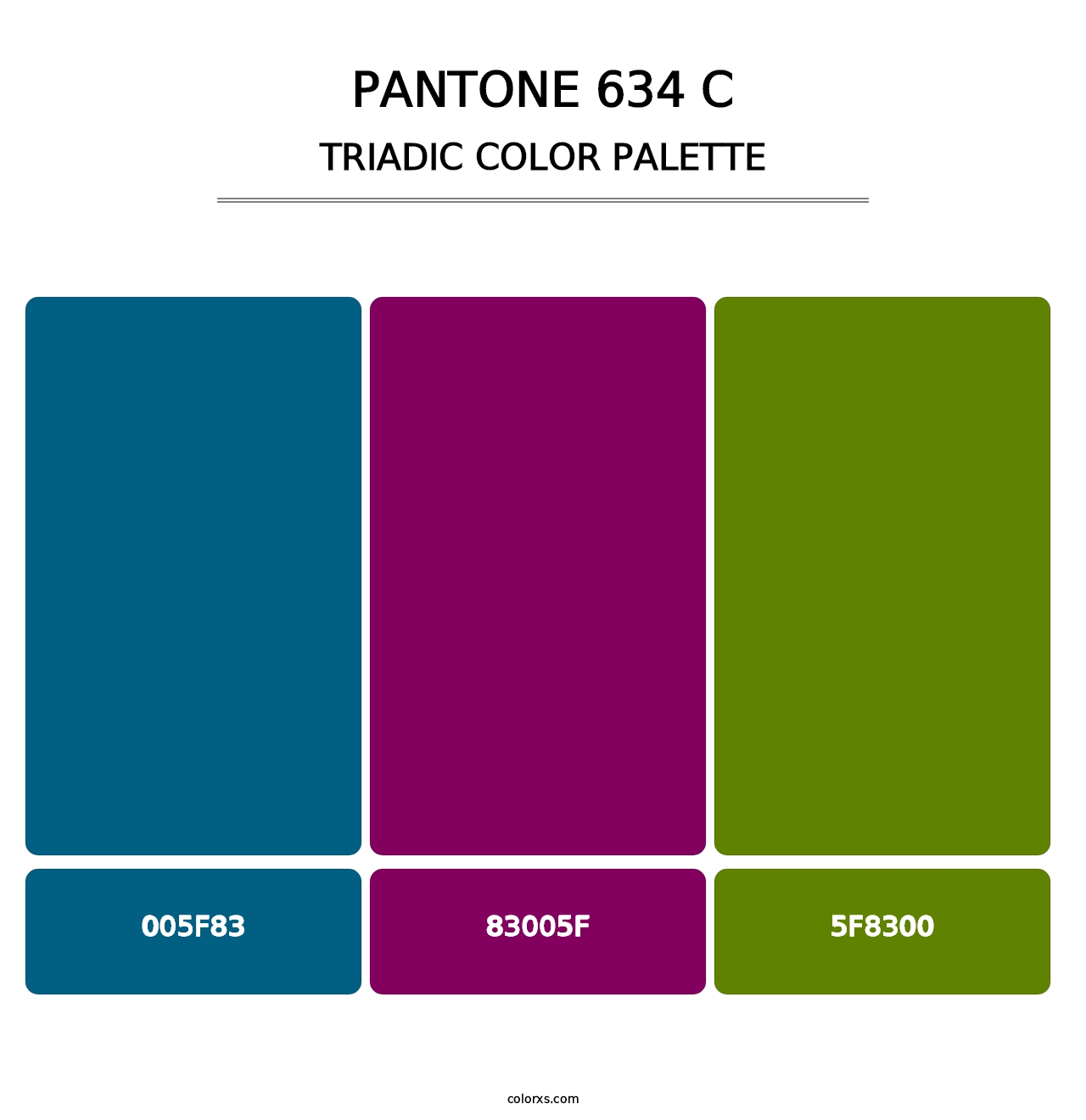 PANTONE 634 C - Triadic Color Palette