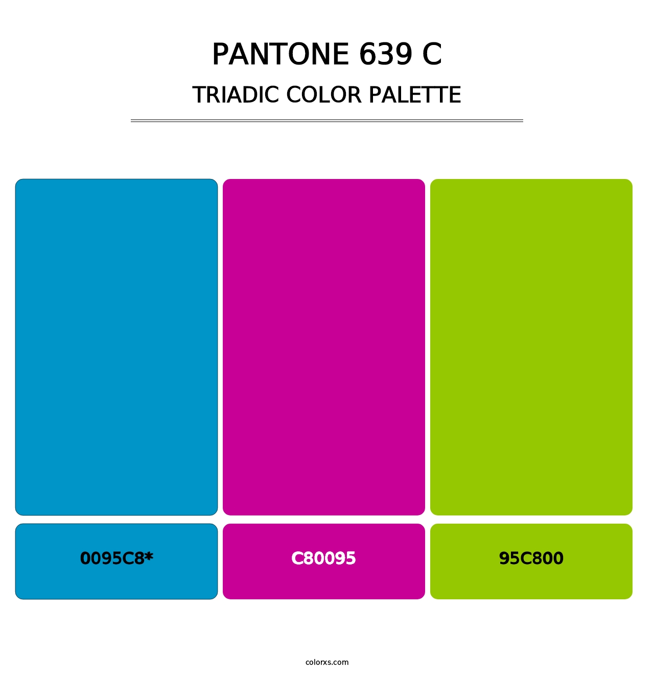 PANTONE 639 C - Triadic Color Palette
