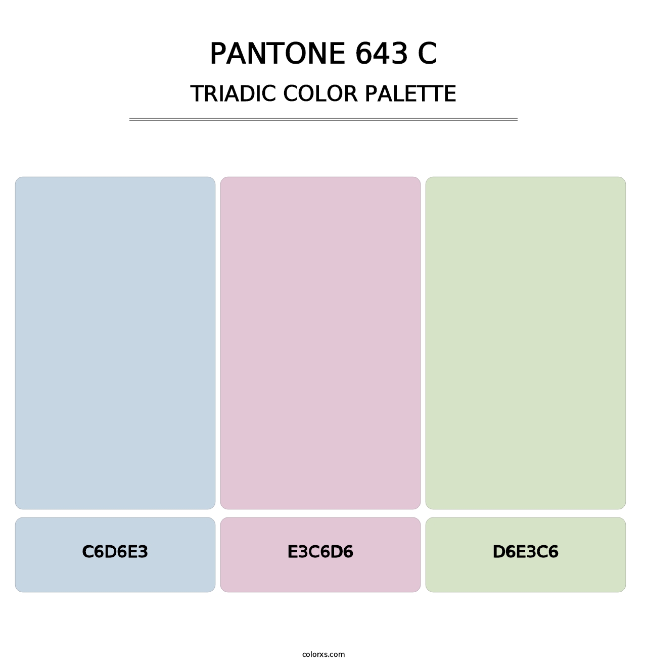 PANTONE 643 C - Triadic Color Palette