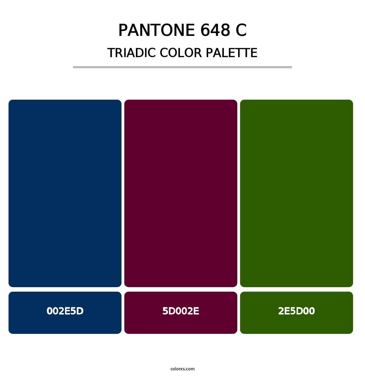 PANTONE 648 C - Triadic Color Palette
