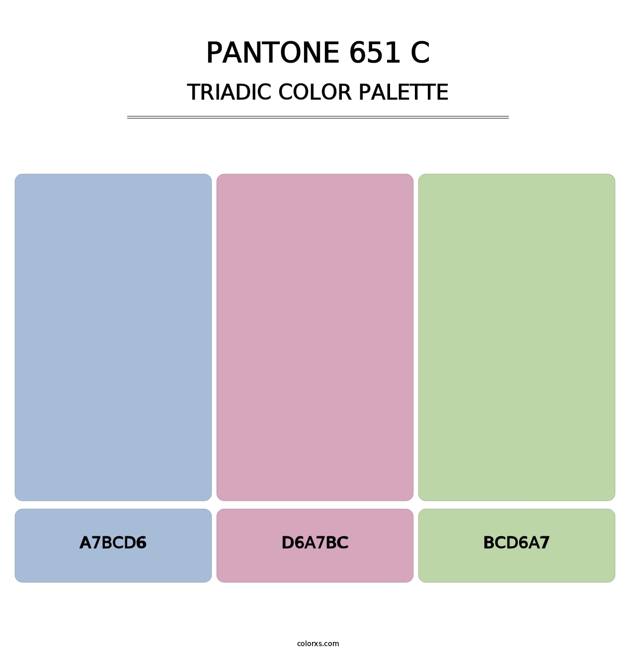 PANTONE 651 C - Triadic Color Palette