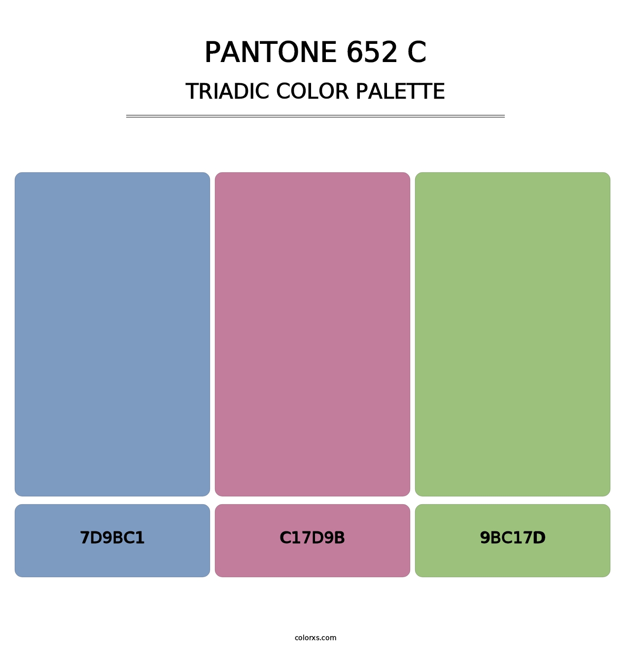 PANTONE 652 C - Triadic Color Palette