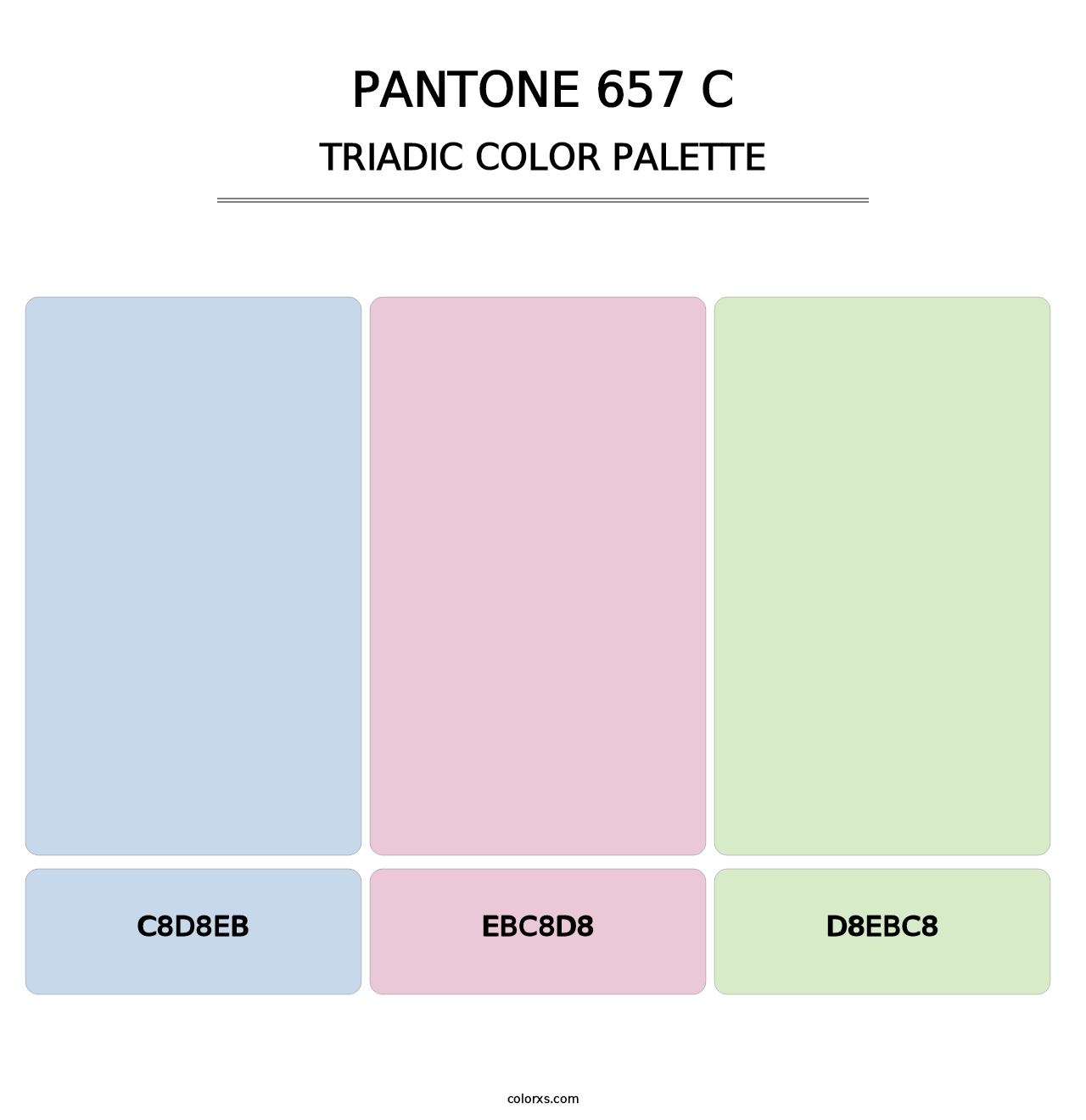 PANTONE 657 C - Triadic Color Palette