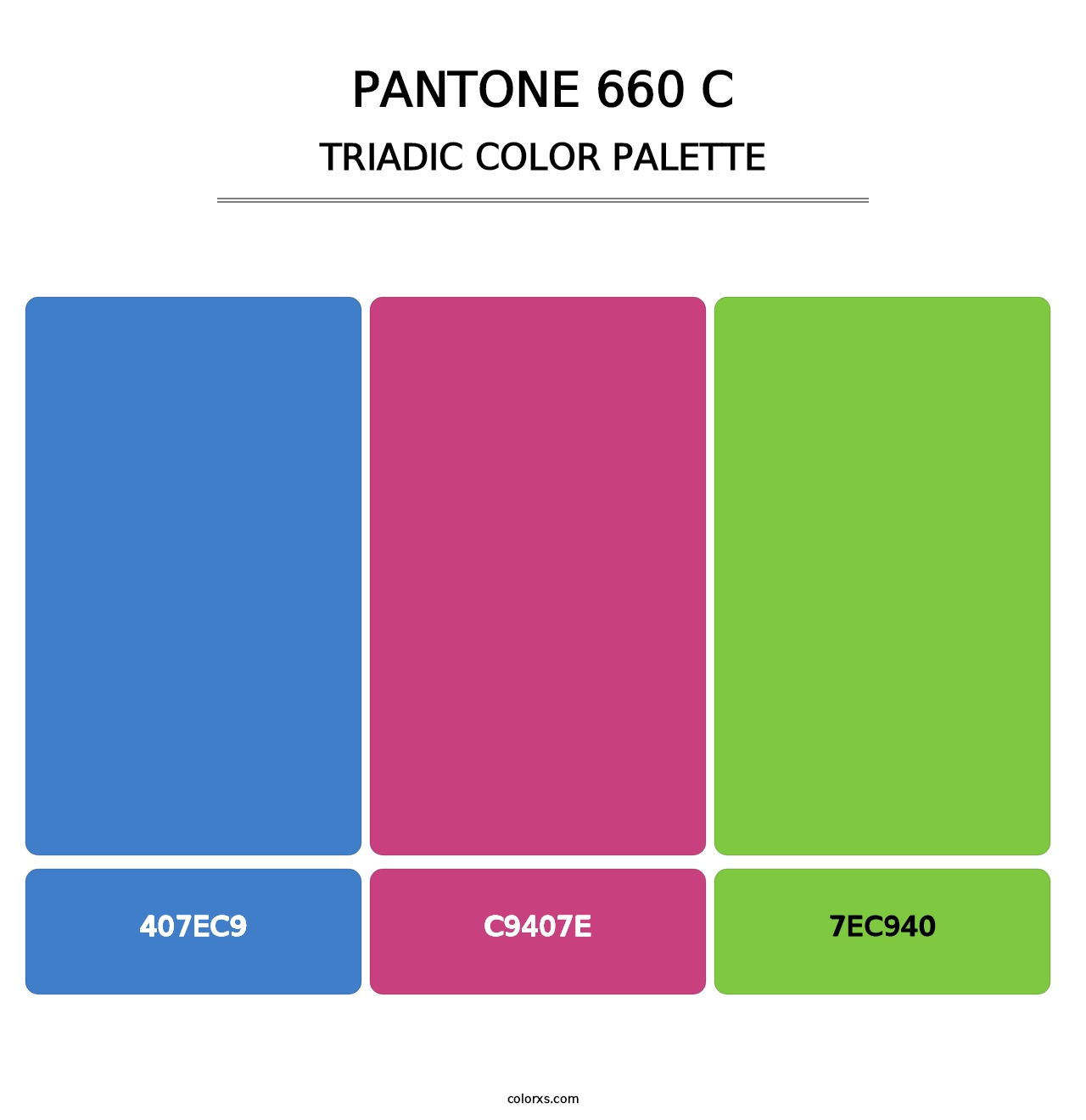 PANTONE 660 C - Triadic Color Palette