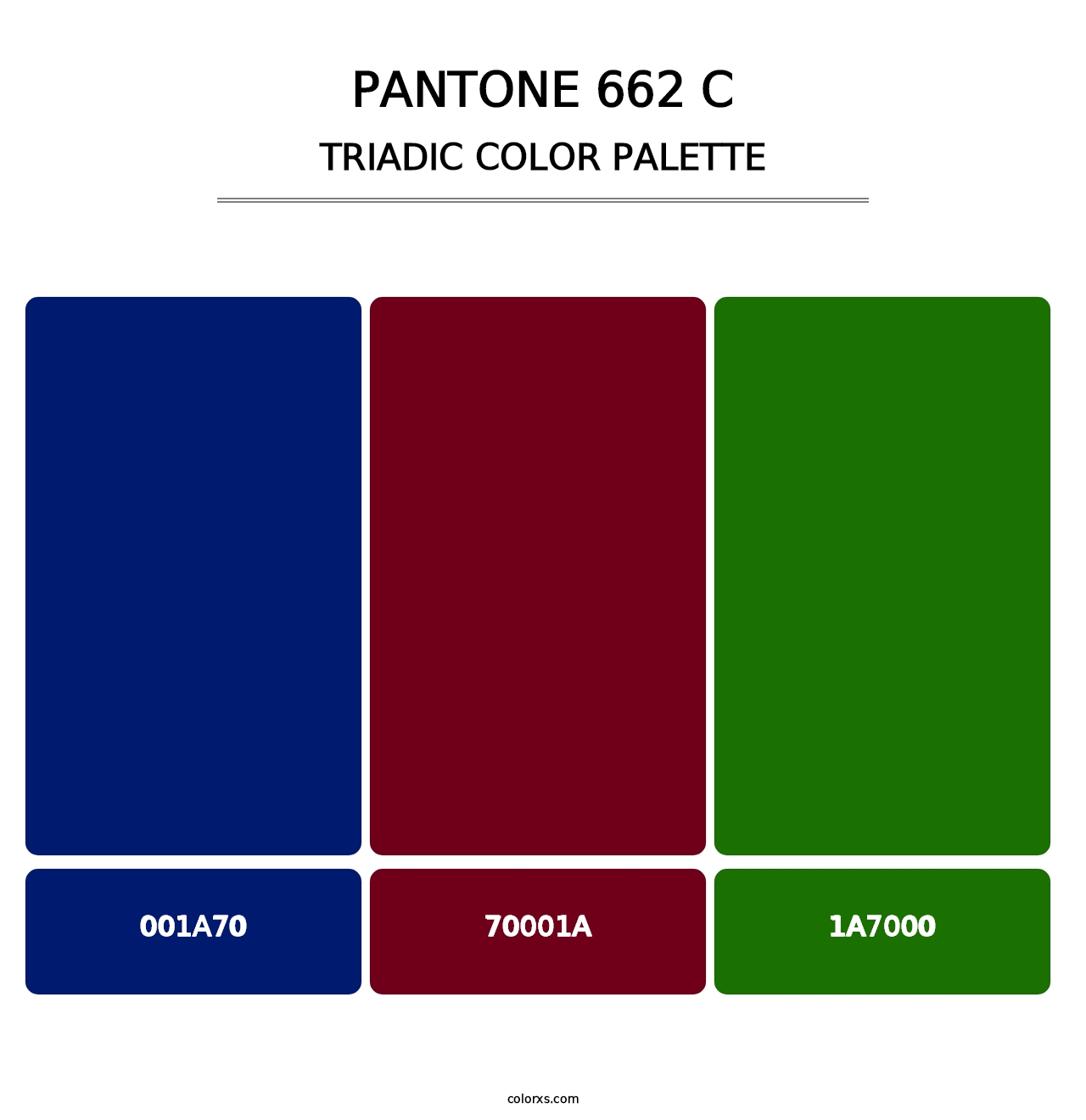 PANTONE 662 C - Triadic Color Palette