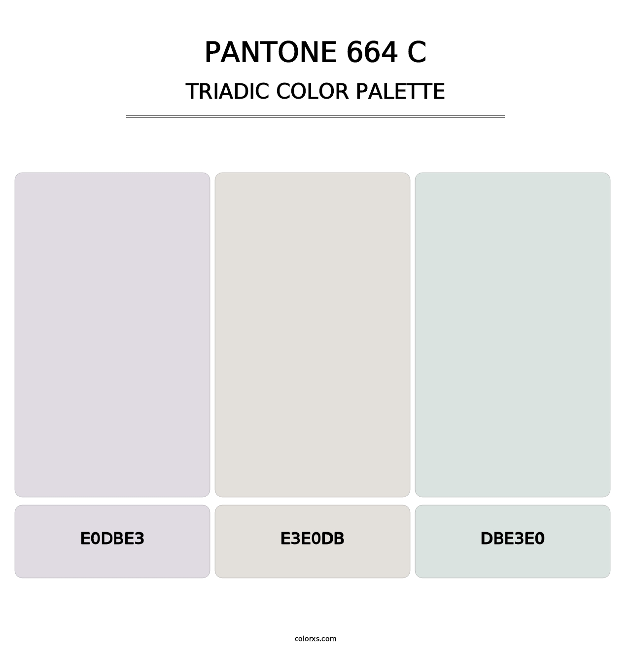 PANTONE 664 C - Triadic Color Palette
