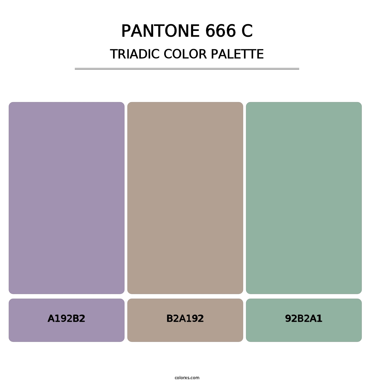PANTONE 666 C - Triadic Color Palette