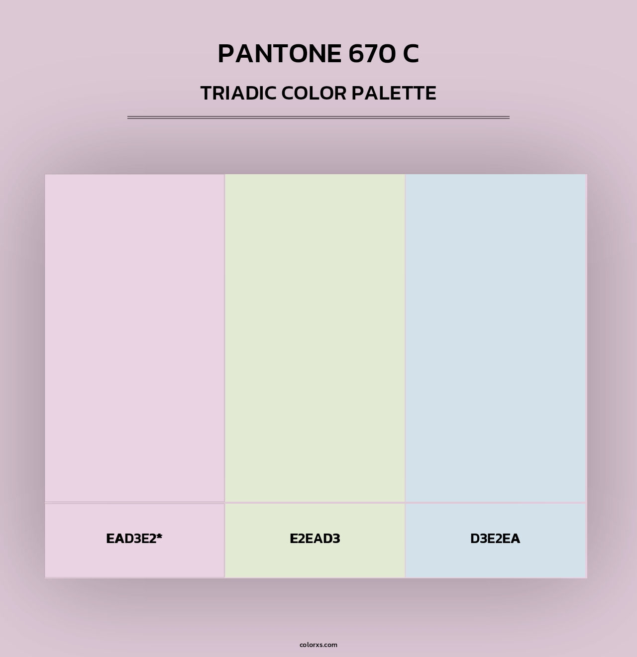 PANTONE 670 C - Triadic Color Palette