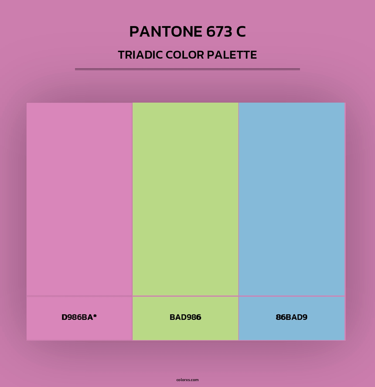 PANTONE 673 C - Triadic Color Palette