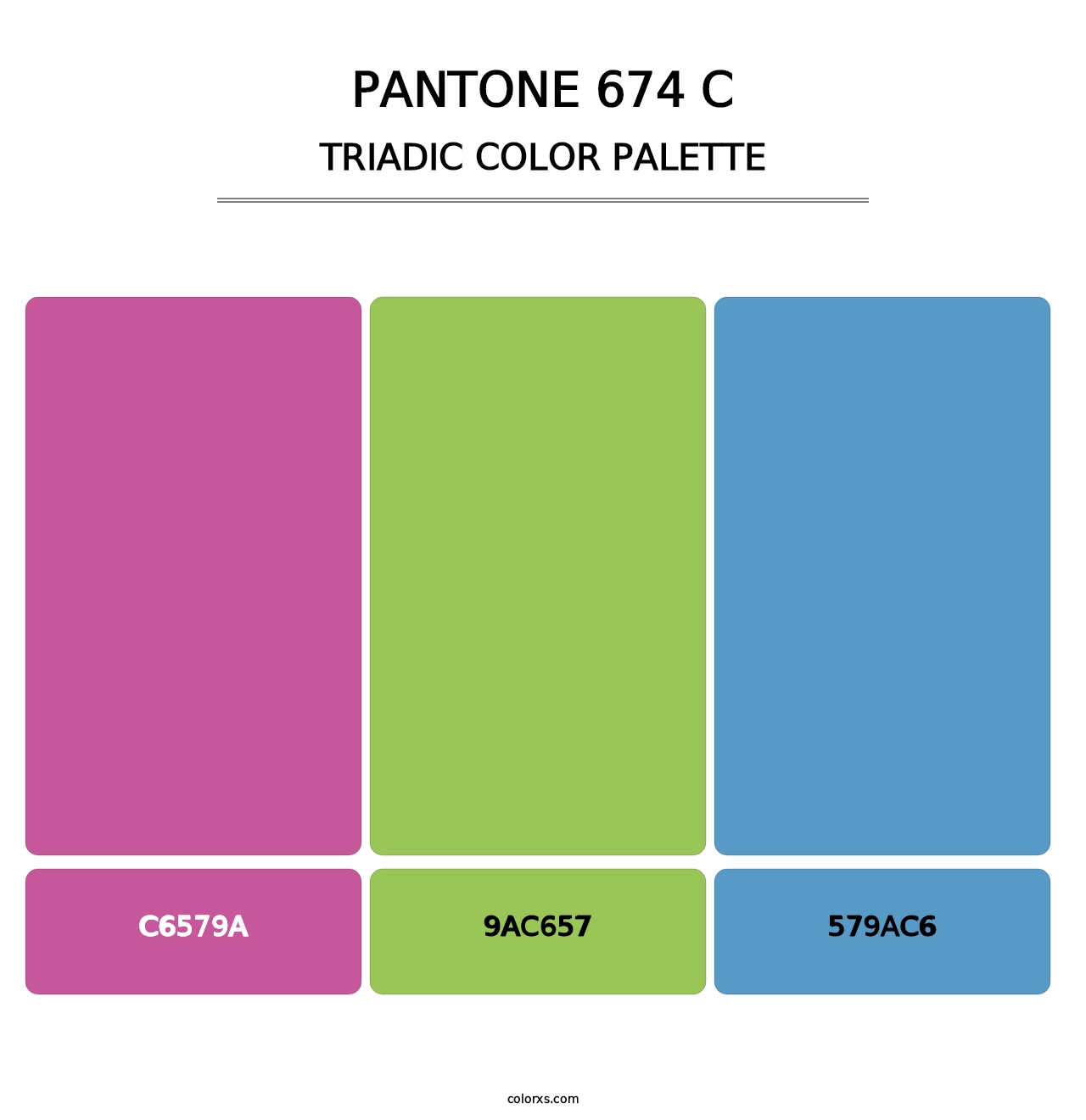 PANTONE 674 C - Triadic Color Palette