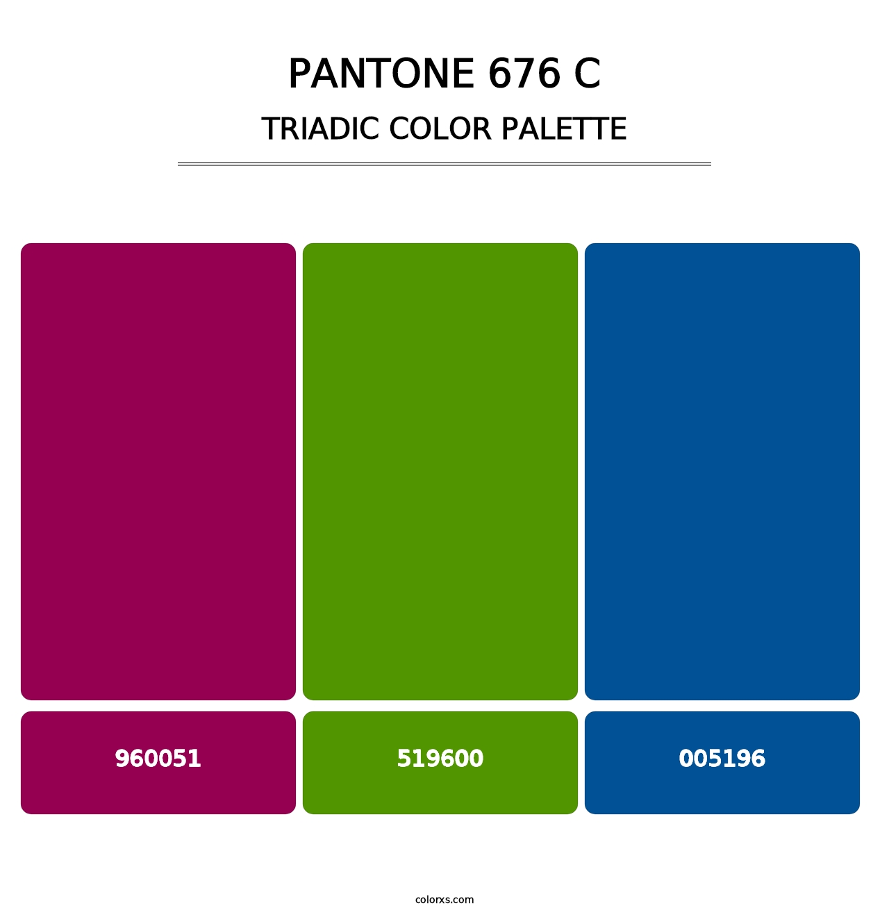 PANTONE 676 C - Triadic Color Palette