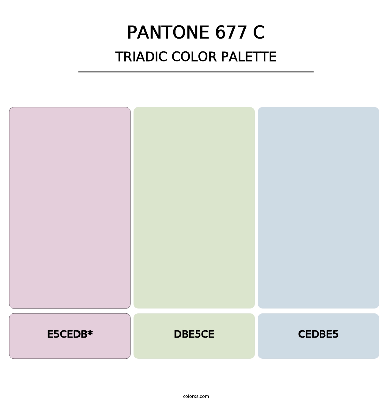 PANTONE 677 C - Triadic Color Palette