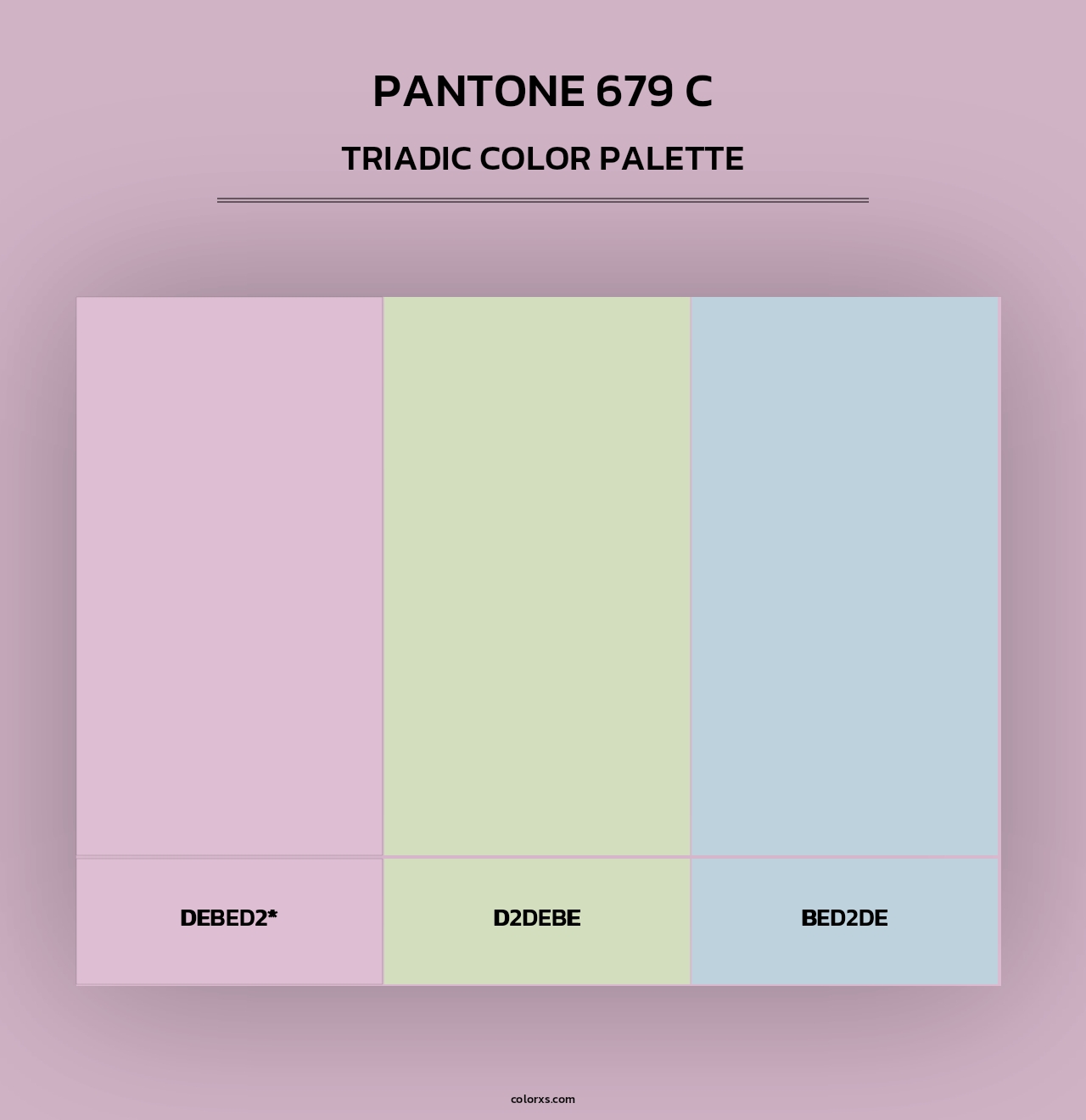 PANTONE 679 C - Triadic Color Palette