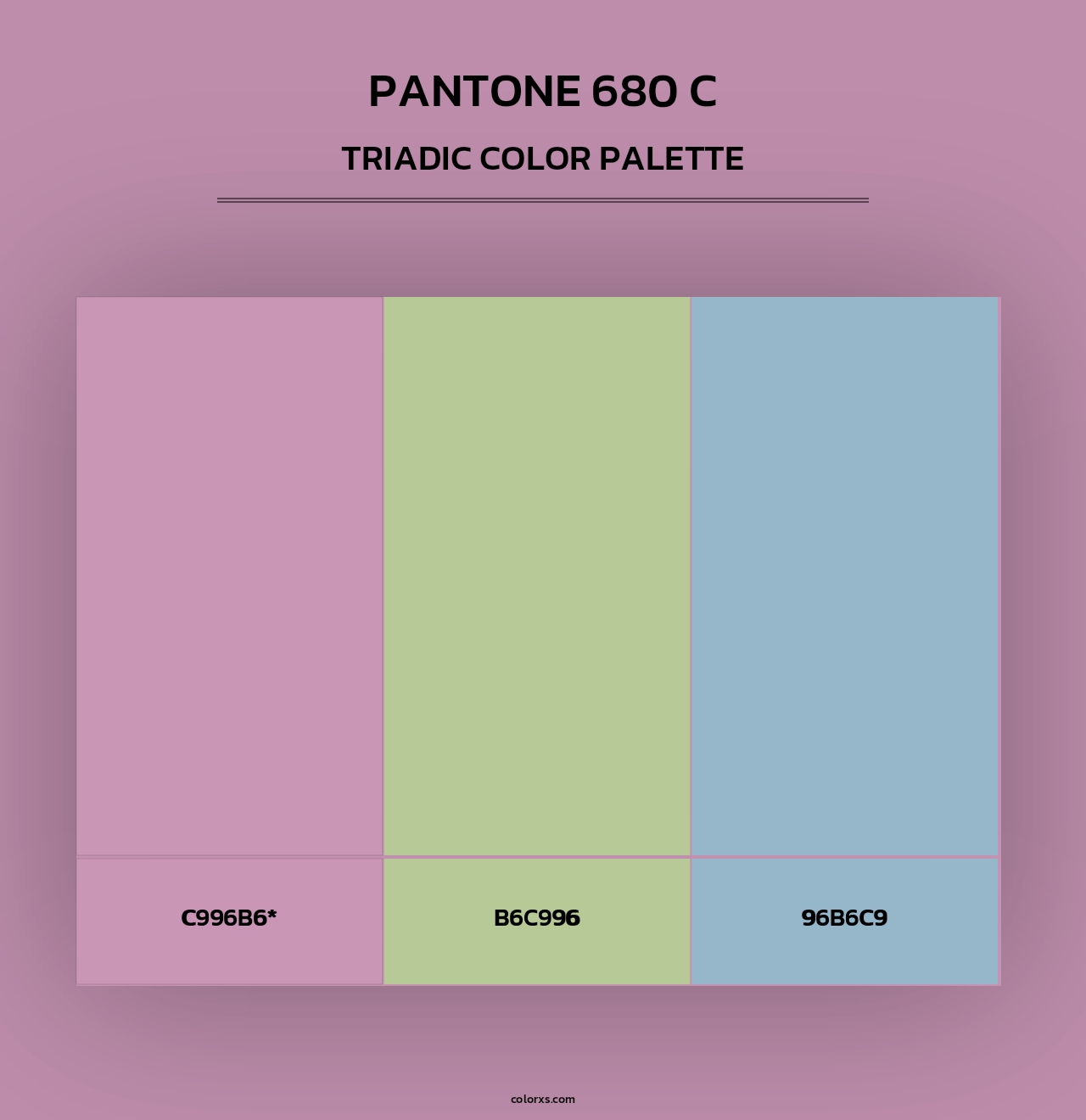 PANTONE 680 C - Triadic Color Palette
