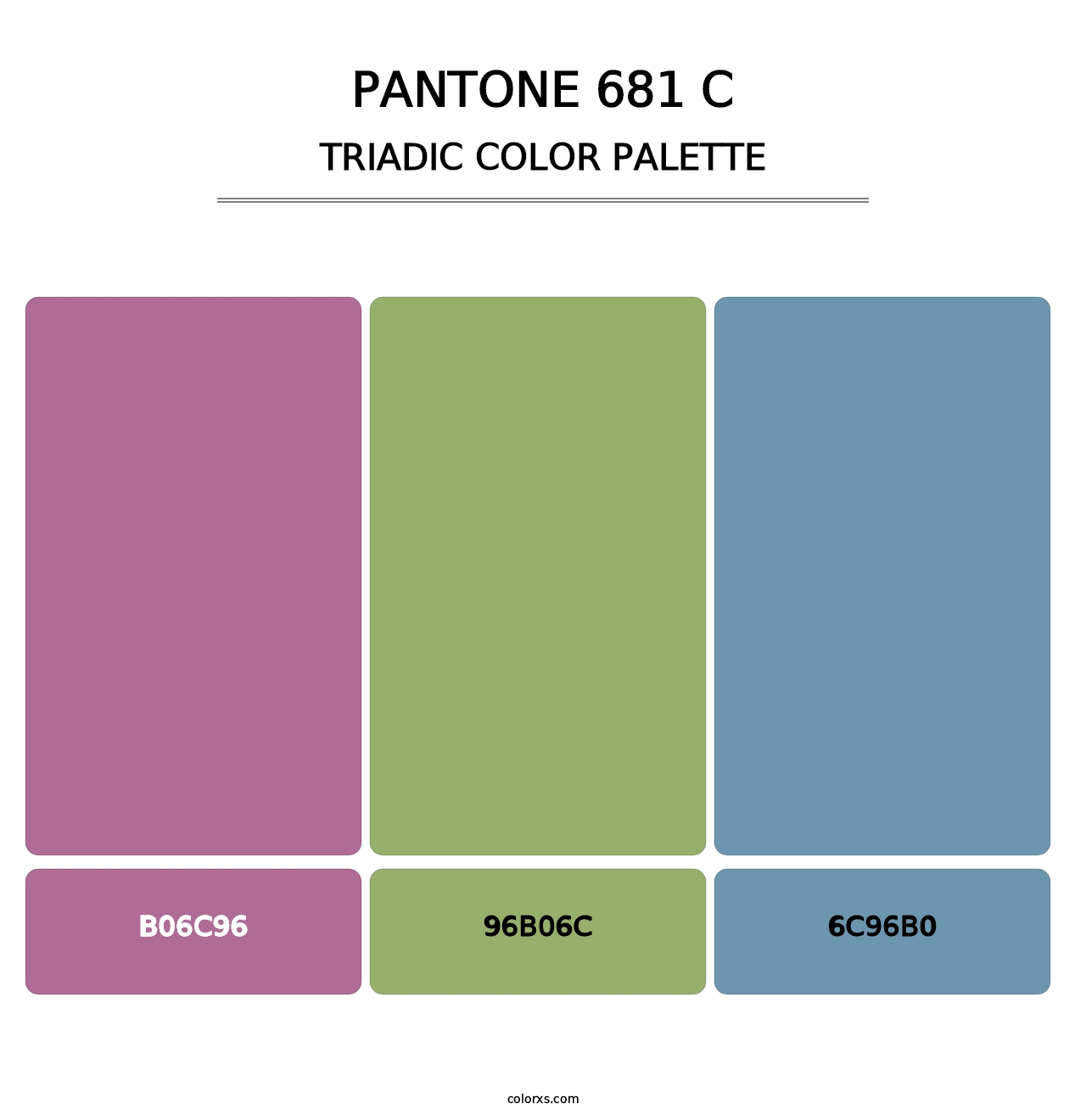 PANTONE 681 C - Triadic Color Palette