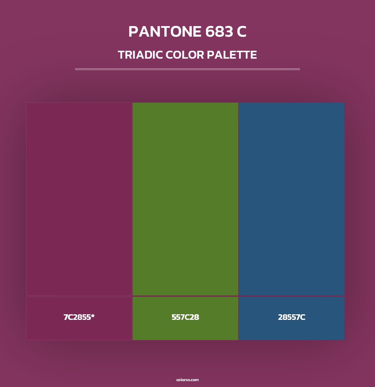 PANTONE 683 C - Triadic Color Palette