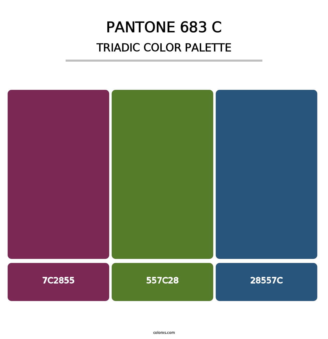 PANTONE 683 C - Triadic Color Palette