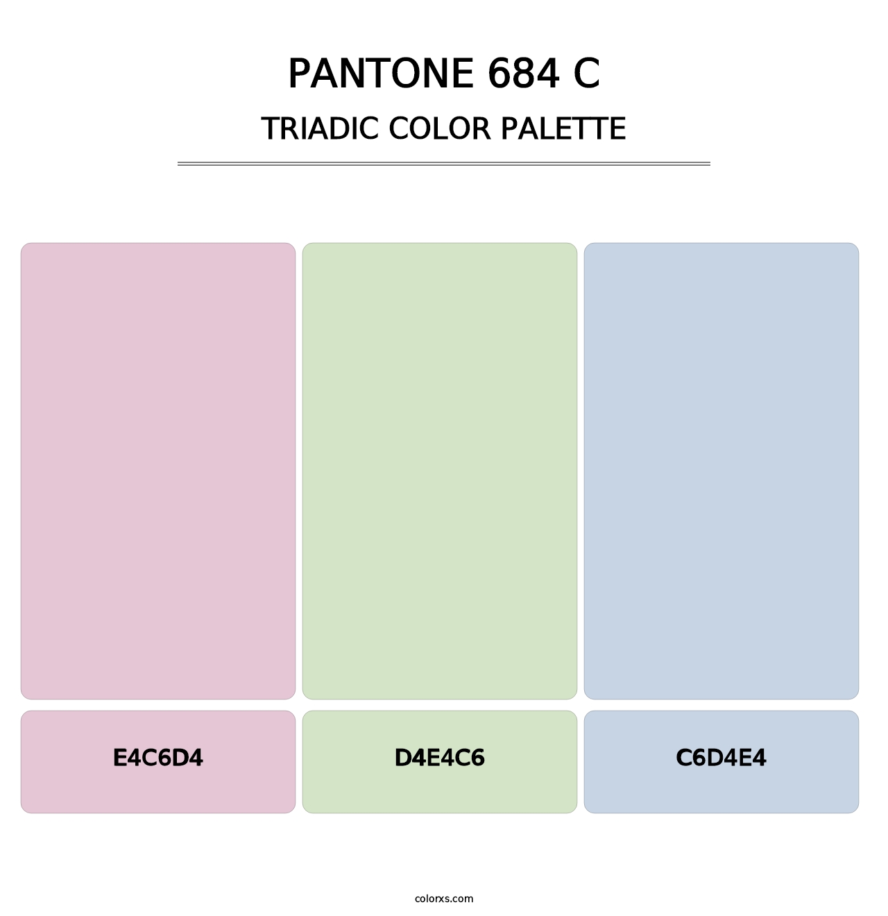 PANTONE 684 C - Triadic Color Palette