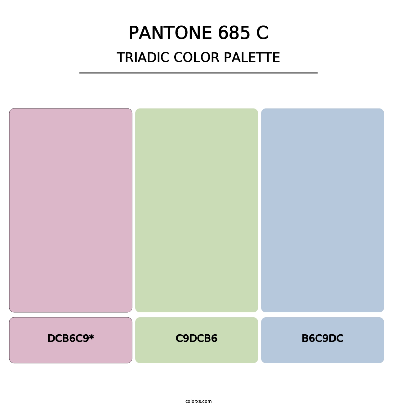 PANTONE 685 C - Triadic Color Palette