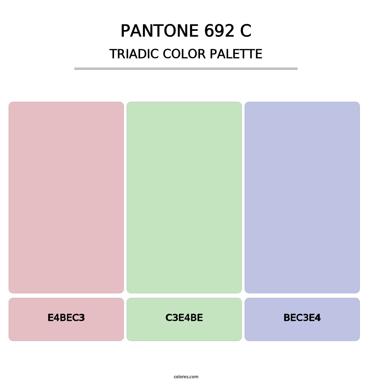 PANTONE 692 C - Triadic Color Palette