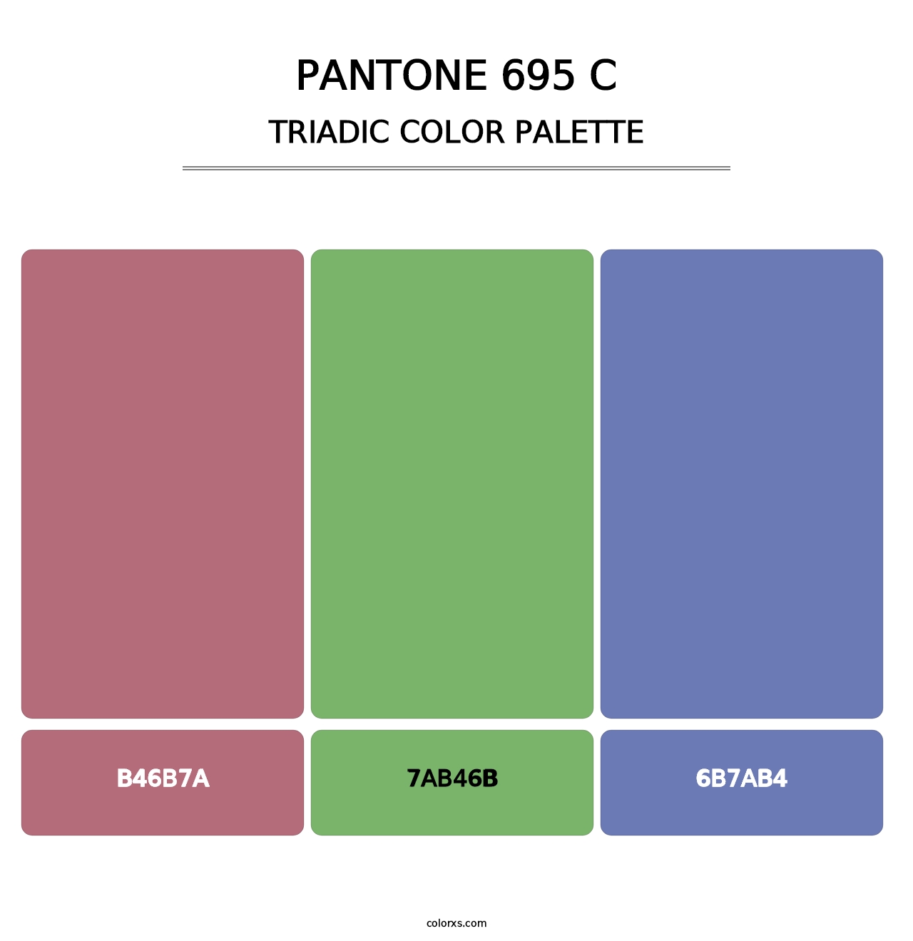 PANTONE 695 C - Triadic Color Palette