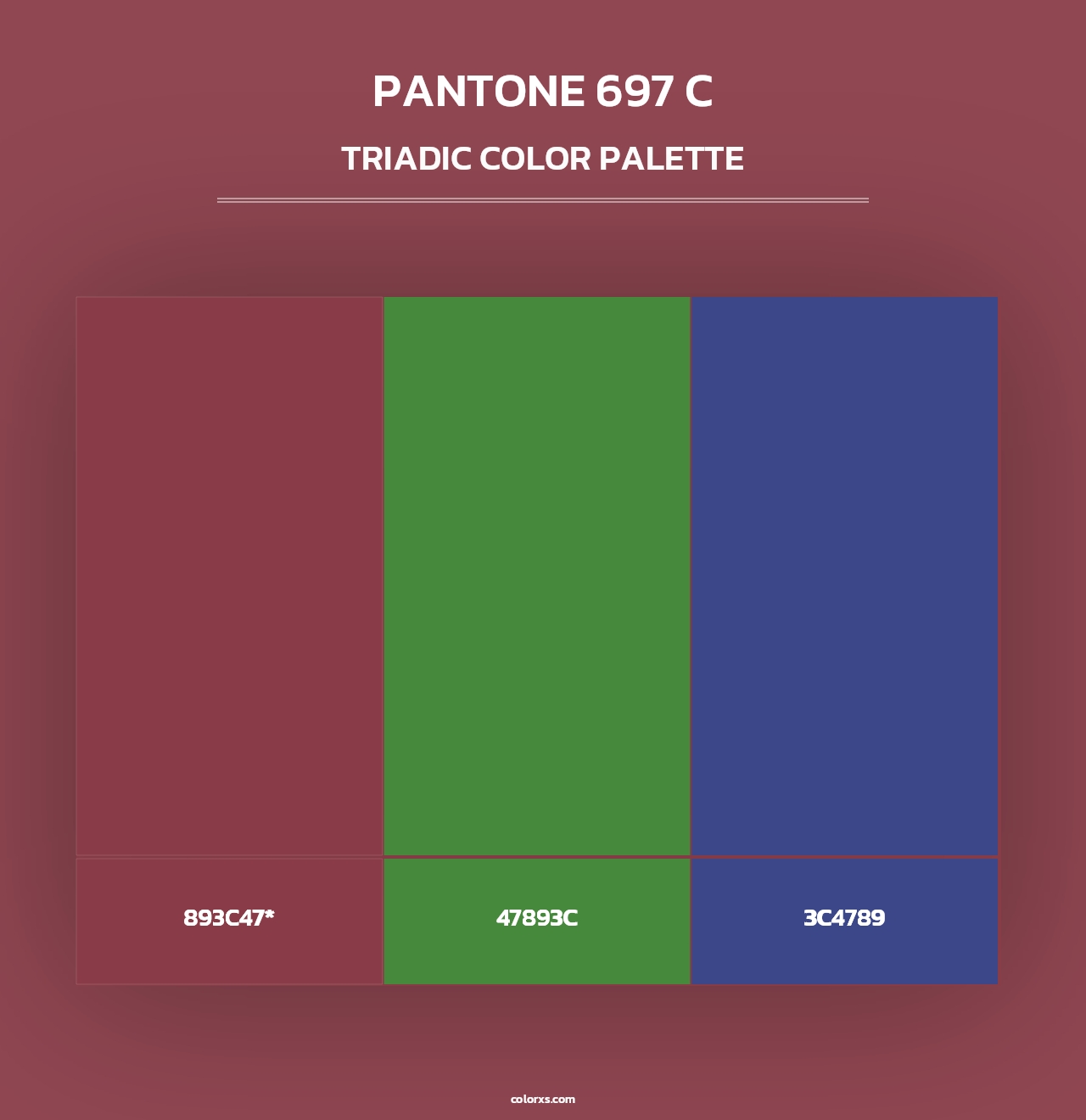 PANTONE 697 C - Triadic Color Palette