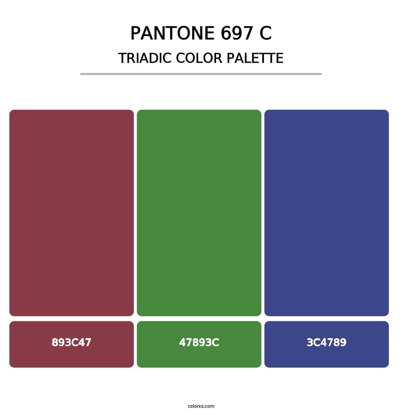 PANTONE 697 C - Triadic Color Palette