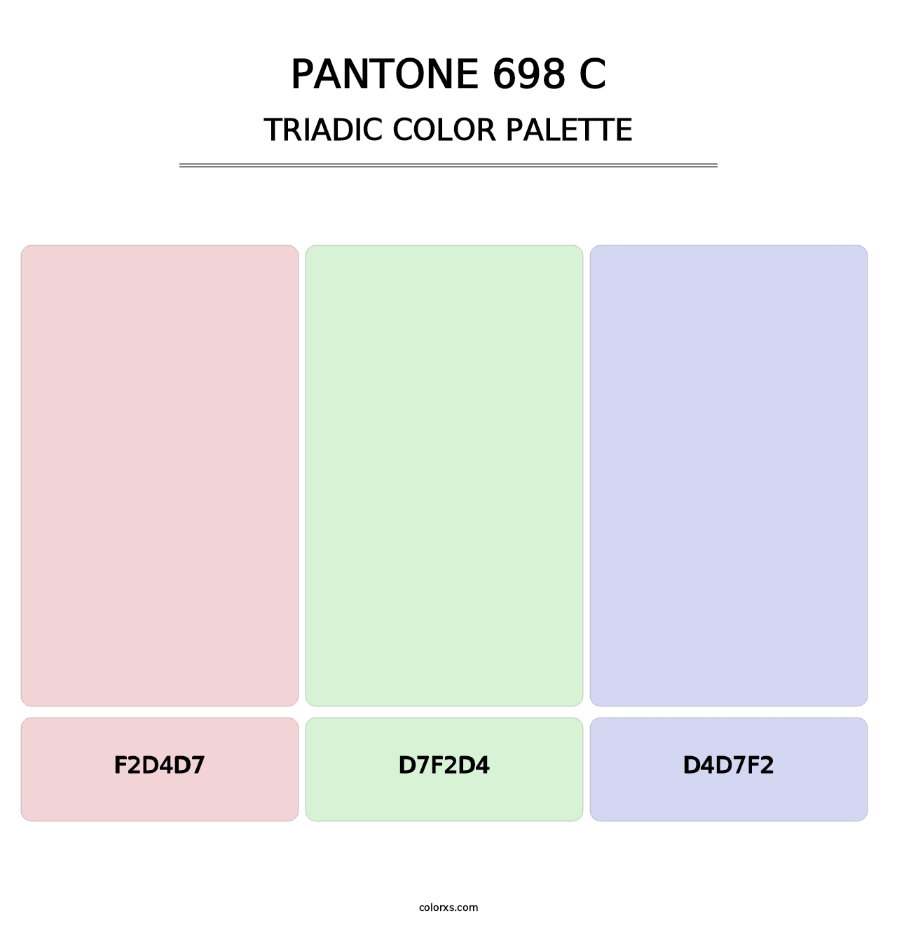 PANTONE 698 C - Triadic Color Palette