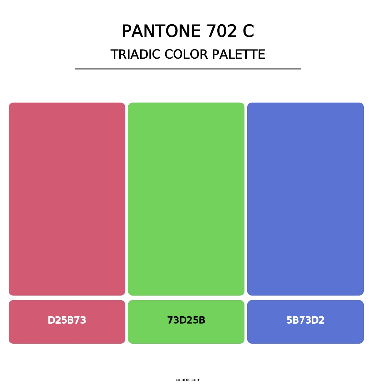 PANTONE 702 C - Triadic Color Palette