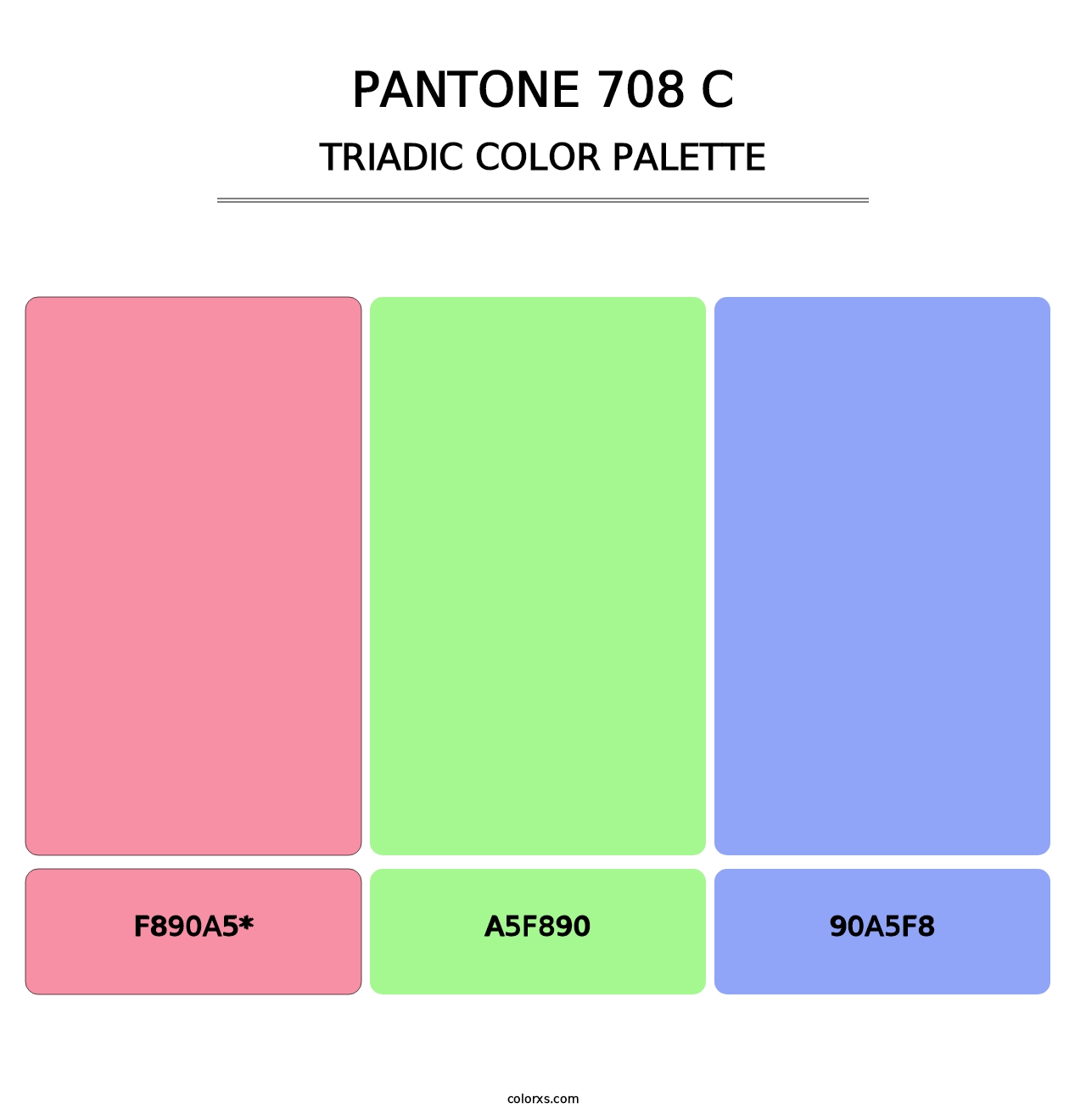 PANTONE 708 C - Triadic Color Palette
