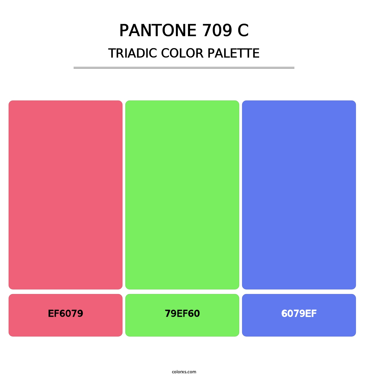 PANTONE 709 C - Triadic Color Palette