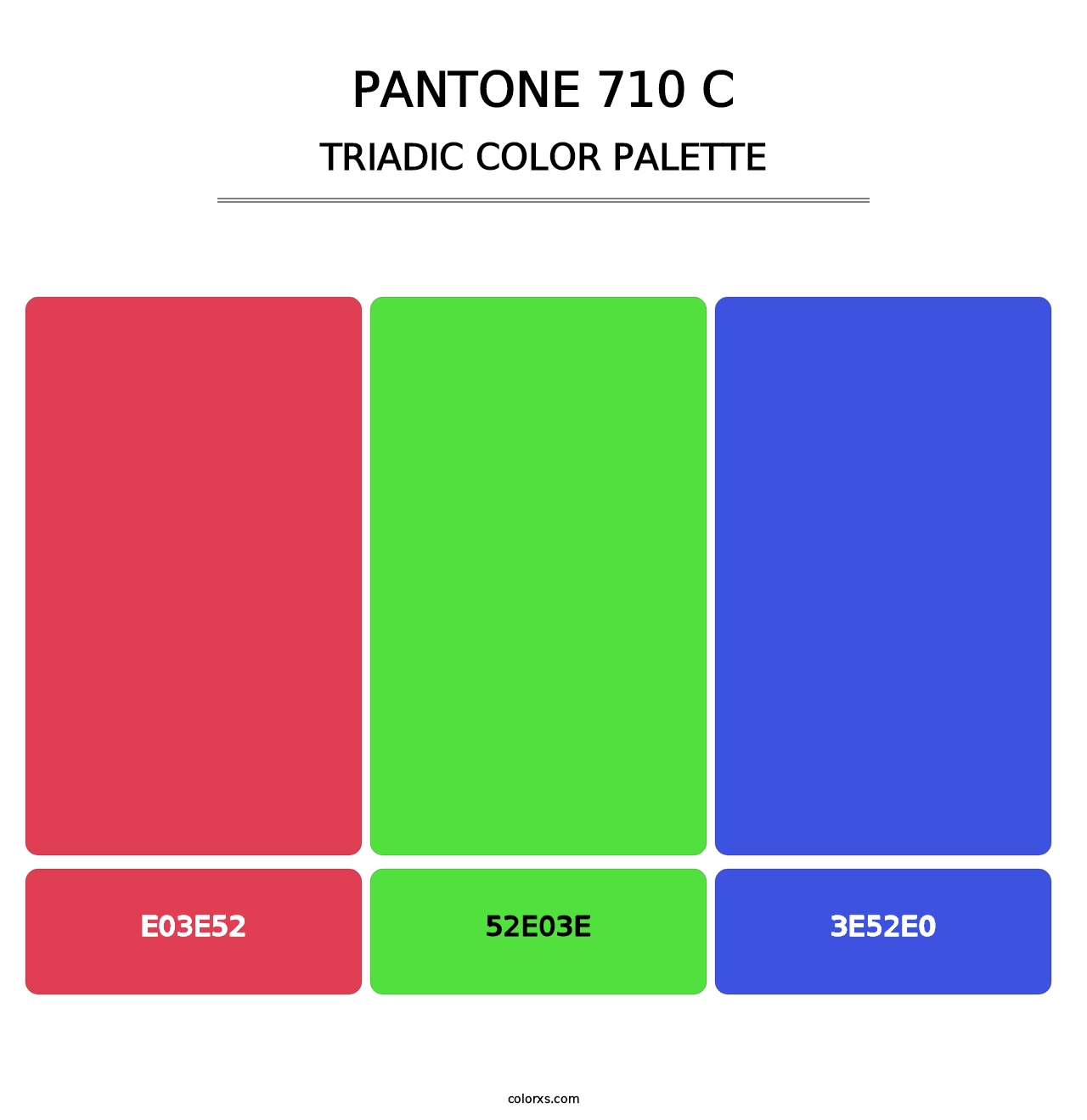 PANTONE 710 C - Triadic Color Palette