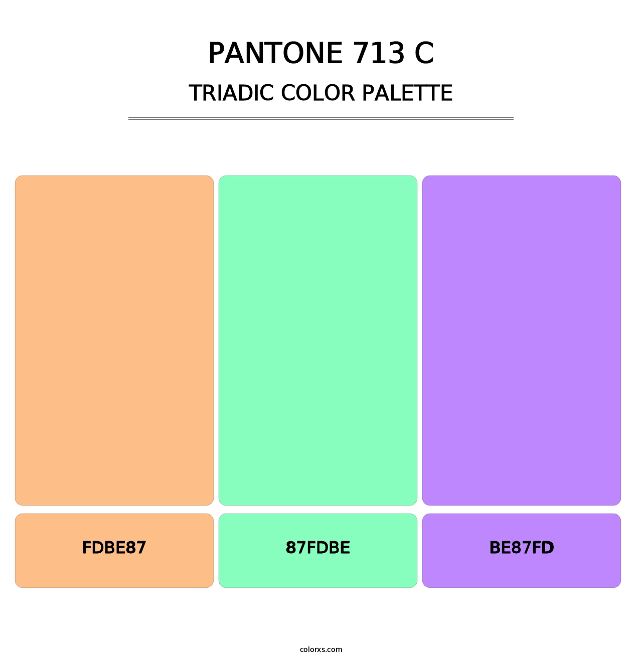 PANTONE 713 C - Triadic Color Palette