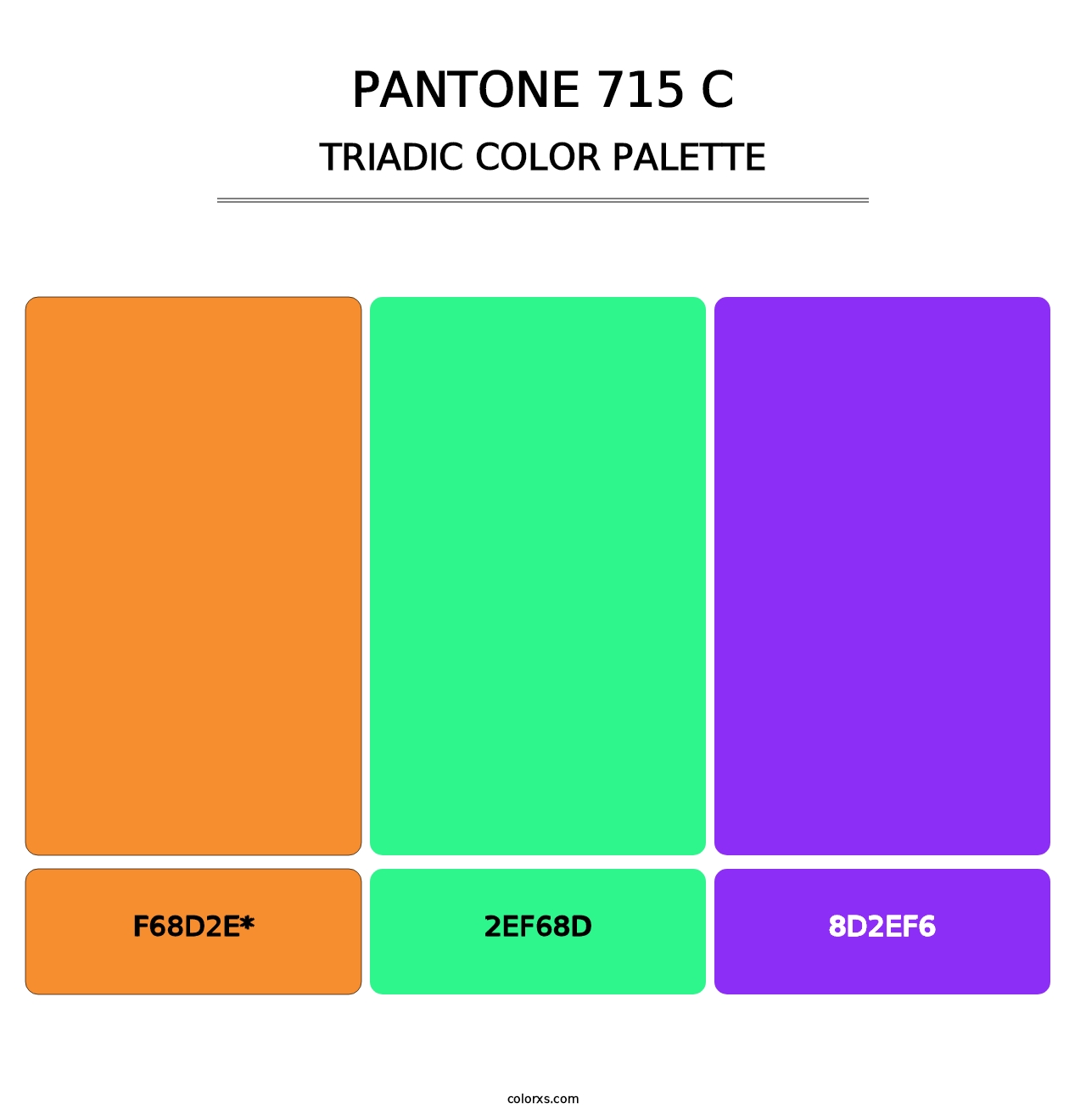 PANTONE 715 C - Triadic Color Palette