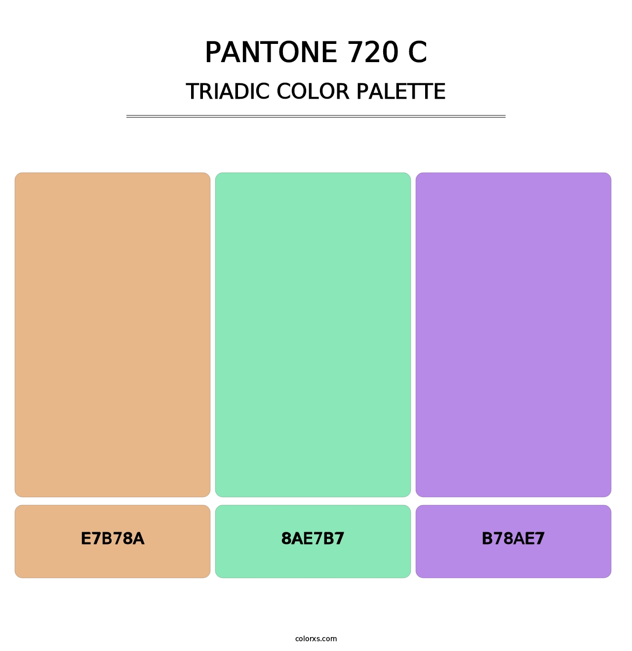 PANTONE 720 C - Triadic Color Palette