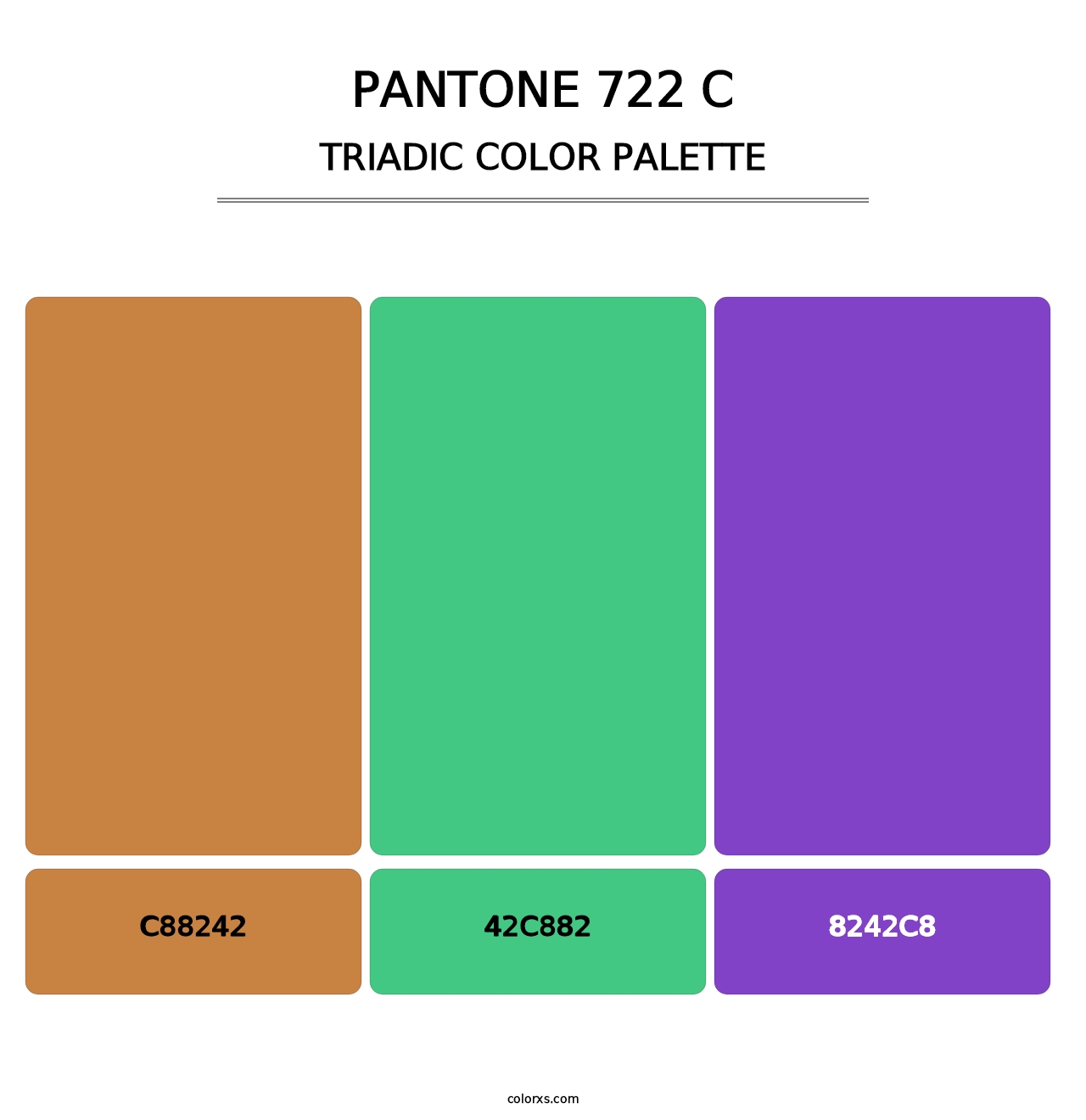 PANTONE 722 C - Triadic Color Palette